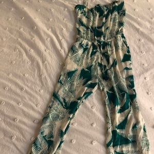 JCrew Factory Banana Lead Jumpsuit w/ Drawstring